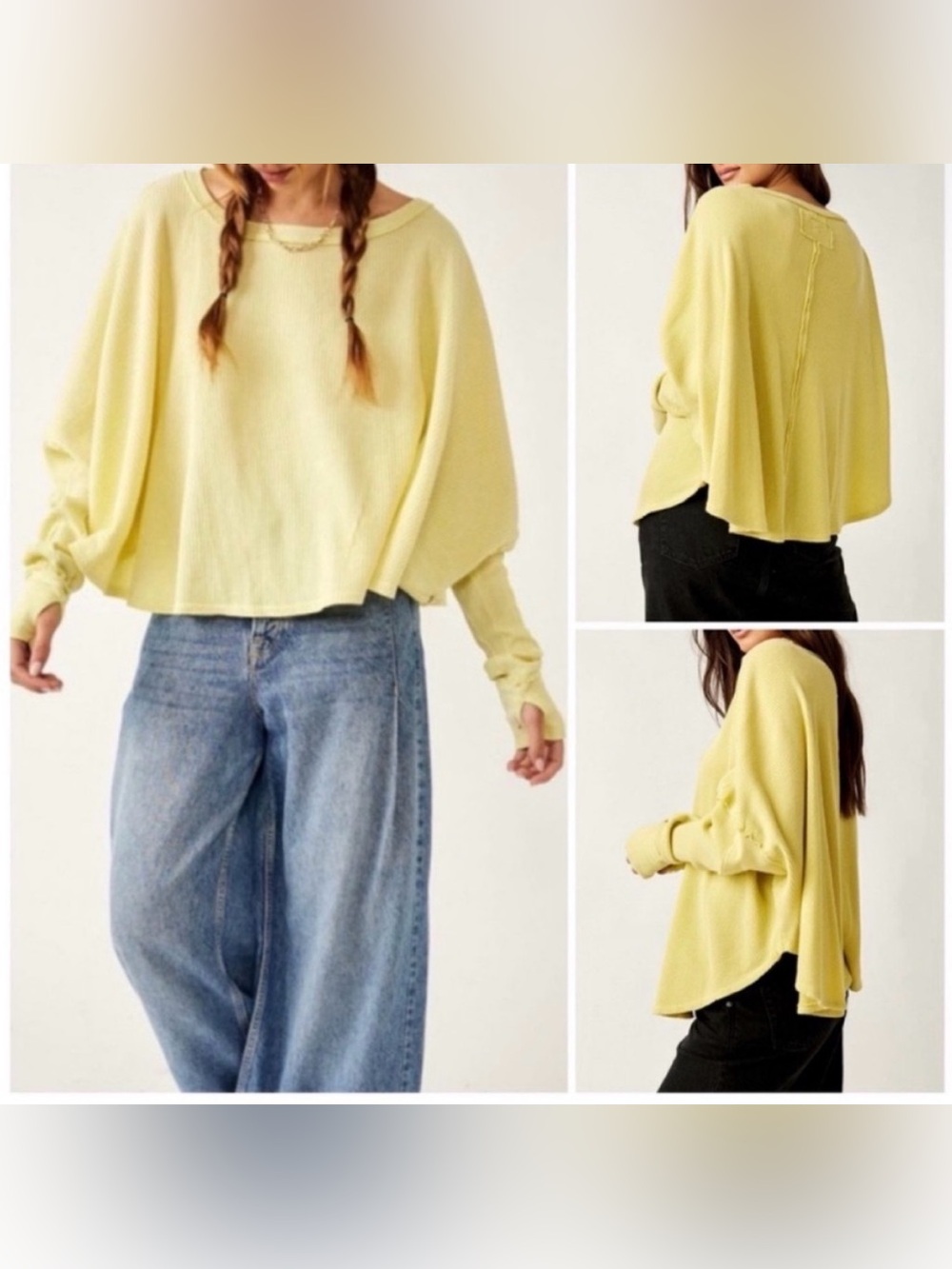 Free people Free We the Free Microphone Drop Thermal Top - lemon grass -